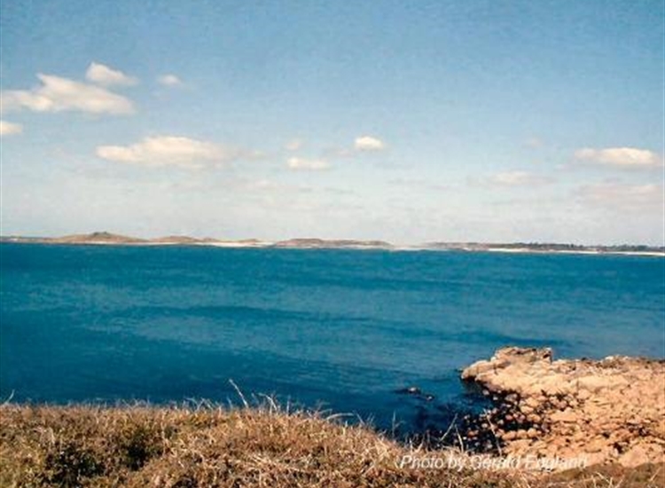 St Mary's Sound looking from Woolpack Point across to St Agnes and Gugh
