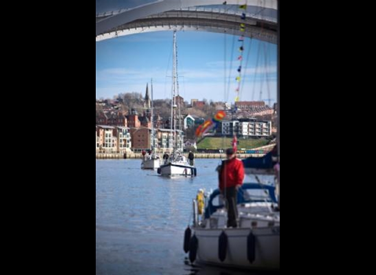 Approaching  Newcastle City Marina